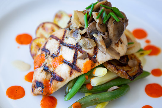 Cafe farm to fork delicious meal
